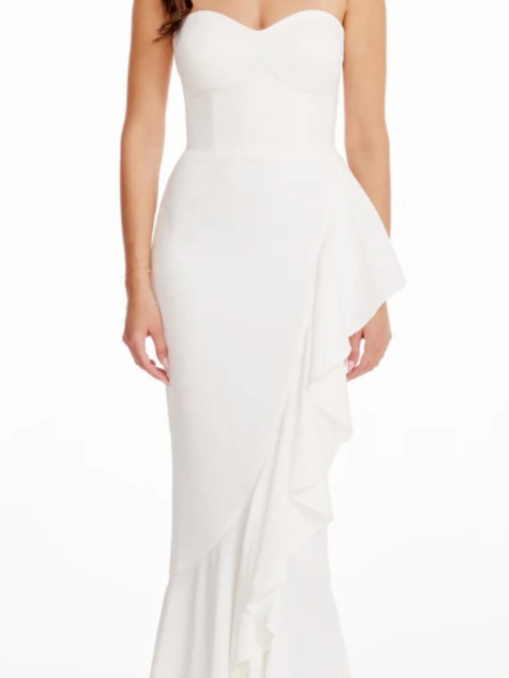 Dress the Population Paris Gown in White (M)